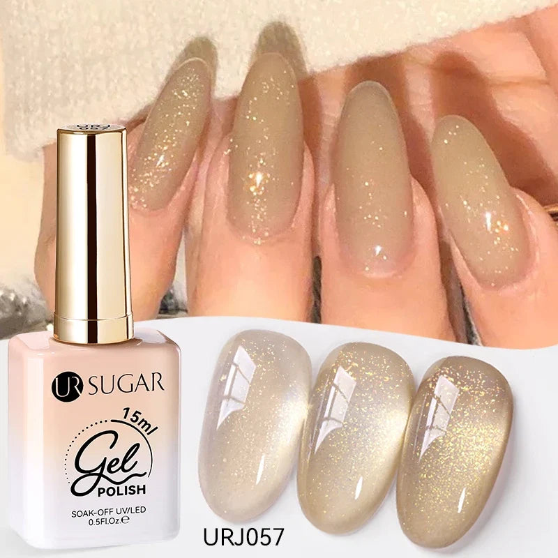 UR SUGAR 15ml Jelly Milky White Translucent Color Gel Polish Semi Permanent UV Gel Nail Art Soak Off Gel Varnish Latest Fashion Blushimmer