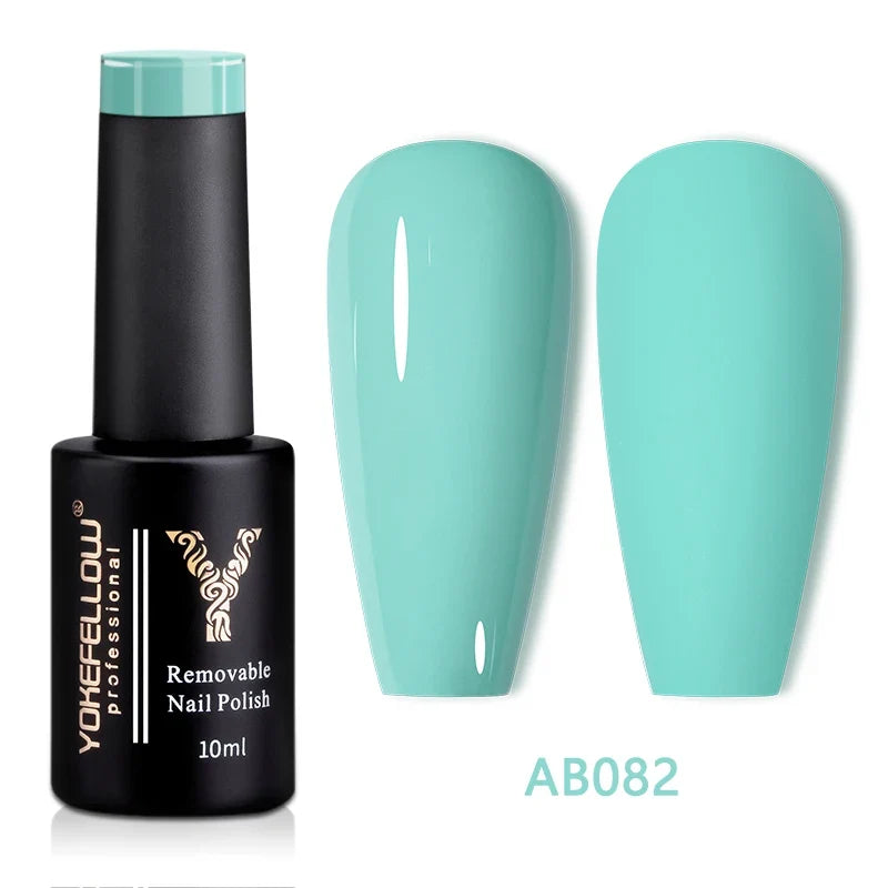 YOKEFELLOW 10ml Jelly Nude Gel Nail Polish High Quality Translucent Pink Nail Gel Varnish Soak Off UV Gel Polish Long Lasting Blushimmer