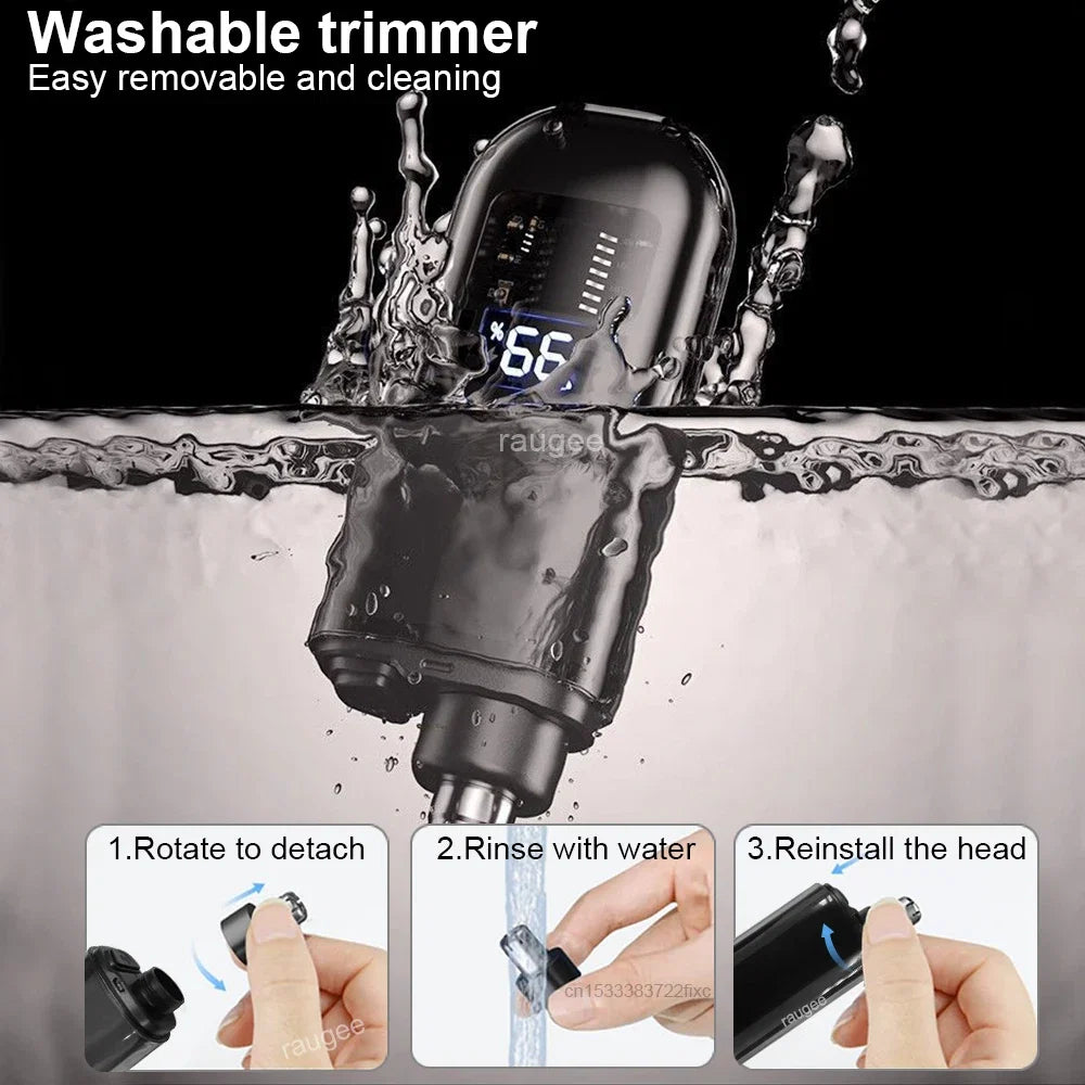 Nose Hair Trimmer for Men USB Rechargeable Mini Pocket Nose Hair Clipper Portable Electric Eyebrow Ear Nose Hair Cutting Machine Noventix