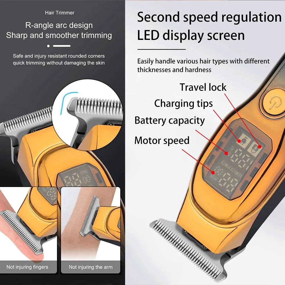 hiena Hair cutting machine Professional Hair Trimmer Barber Carving Gradient Finish Machine Electric Clipper barber cordless Noventix