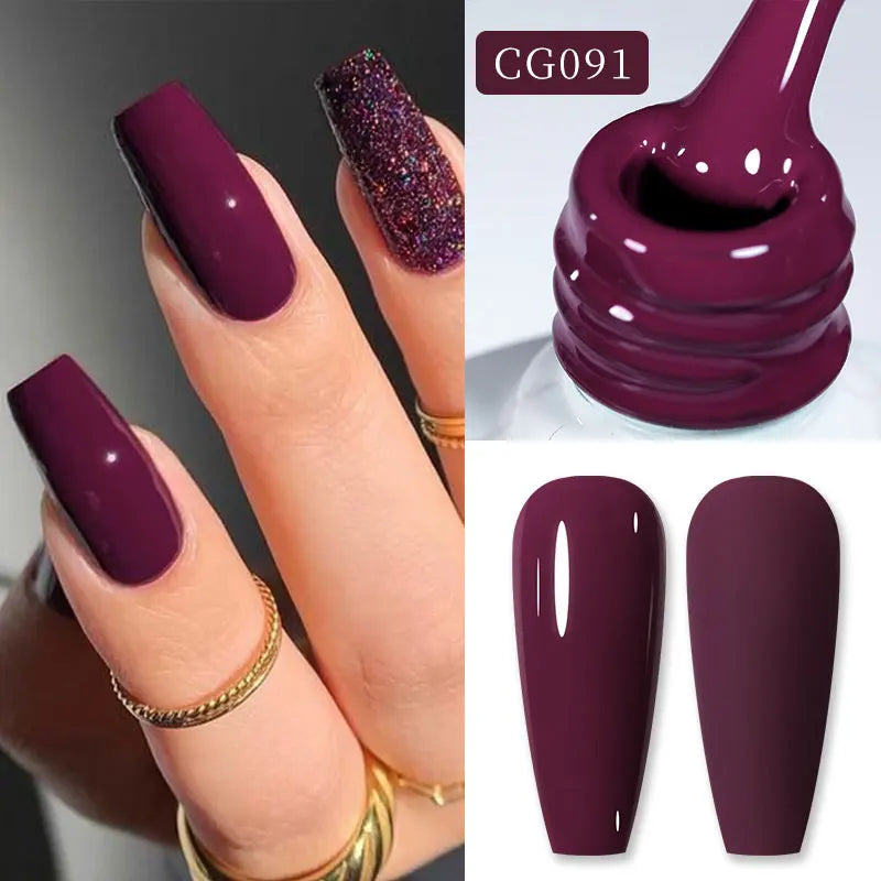 BORN PRETTY 10ml Blood Red Jelly Gel Nail Polish Halloween Nails Art Gel Polish Sheer Translucent Nail Gel for Winter Manicure Blushimmer