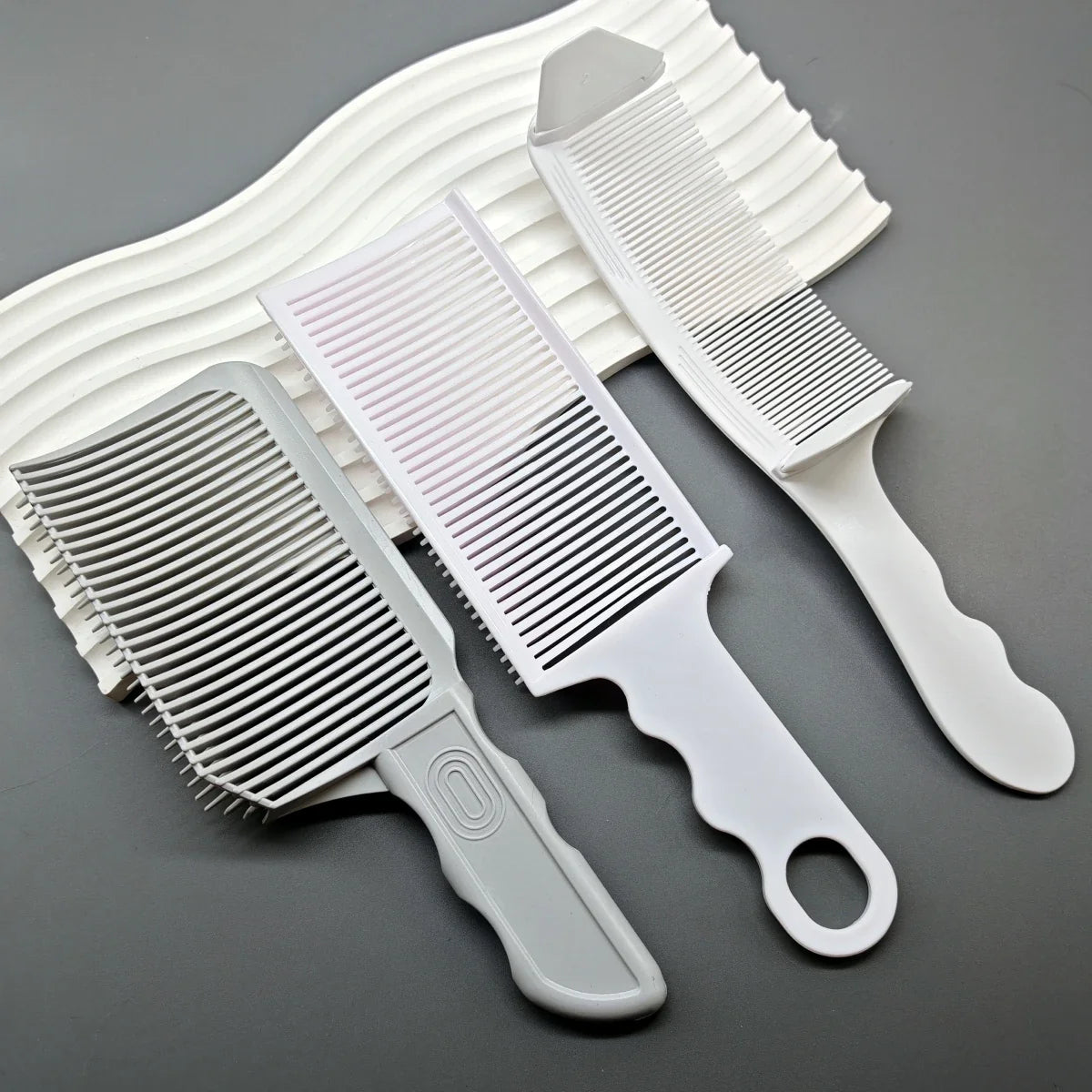 1/3Pcs Barber Hair Comb Kit Flat Top Hair Cutting Fading Stying Fade Comb  Men Fade Brush Salon Hair Tool Accessories Silcy Skin