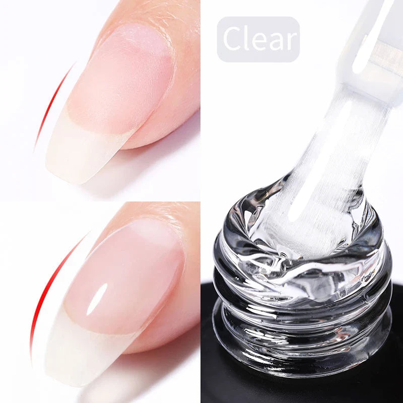 BORN PRETTY Milky Pink Rubber Base Gel Nail Polish Glitter 15ml Semi-Permanent Varnish Soak Off Self Leveling UV LED Gel Blushimmer