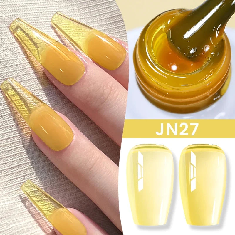 BORN PRETTY 83 Colors 10ml Jelly Nude Gel Nail Polish Autumn Amber Semi Transparent Manicure Soak off UV LED Nails Gel Varnish Blushimmer