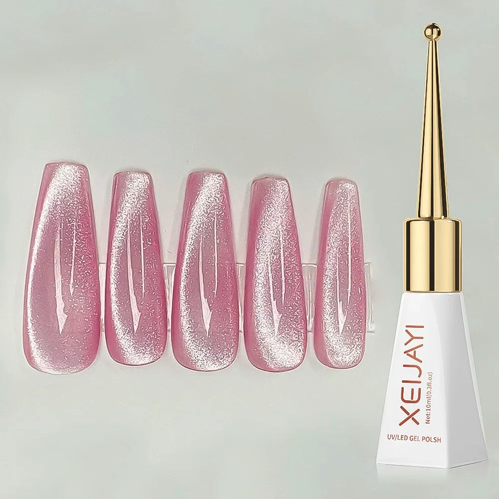 XEIJAYI Pink Cat Eye Gel Nail Polish Ceramic Magnetic Gel UV Semi-permanent Enamels Varnish Nail Supplies For Professionals Gel Blushimmer