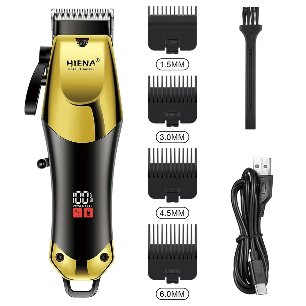 hiena Professional Barber Fade Clippers 0mm Zero Gapped Edgers Hair Trimmer Electric Men Bald Head Finish Hair Cutting Machine Noventix