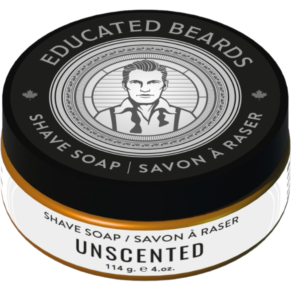 Educated Beards Unscented Shave Soap 4 oz Pasteur Pharmacy
