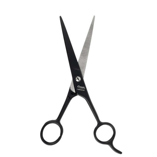 Annie Stainless Steel Straight Hair Shears 7.5 Inch, 1 Count, Black Annie International, Inc.