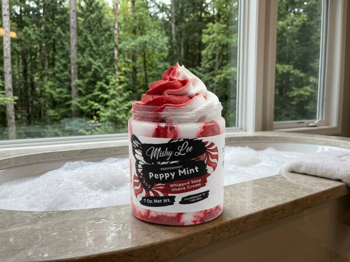 Peppy Mint Whipped Soap and Shave Cream Mishy Lee Boutique