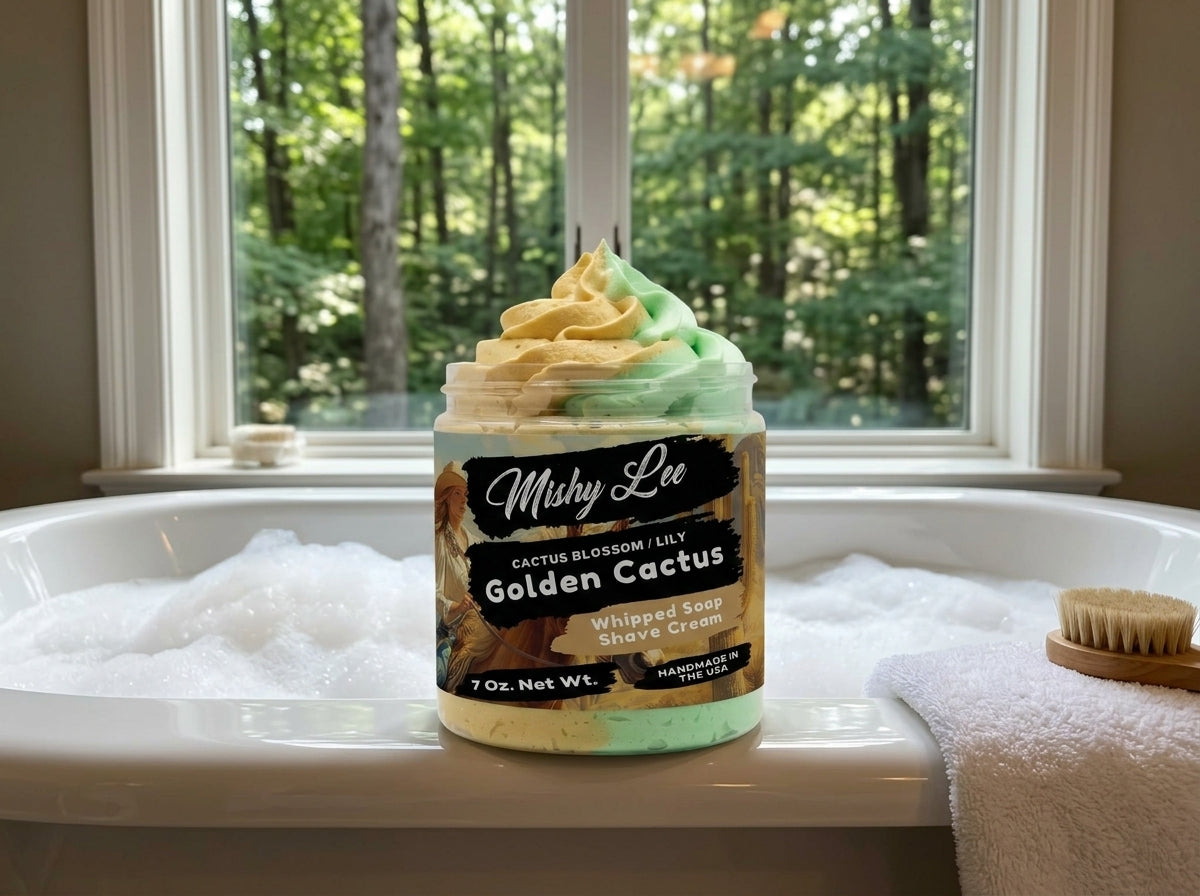 Golden Cactus Whipped Soap and Shave Cream Mishy Lee Boutique