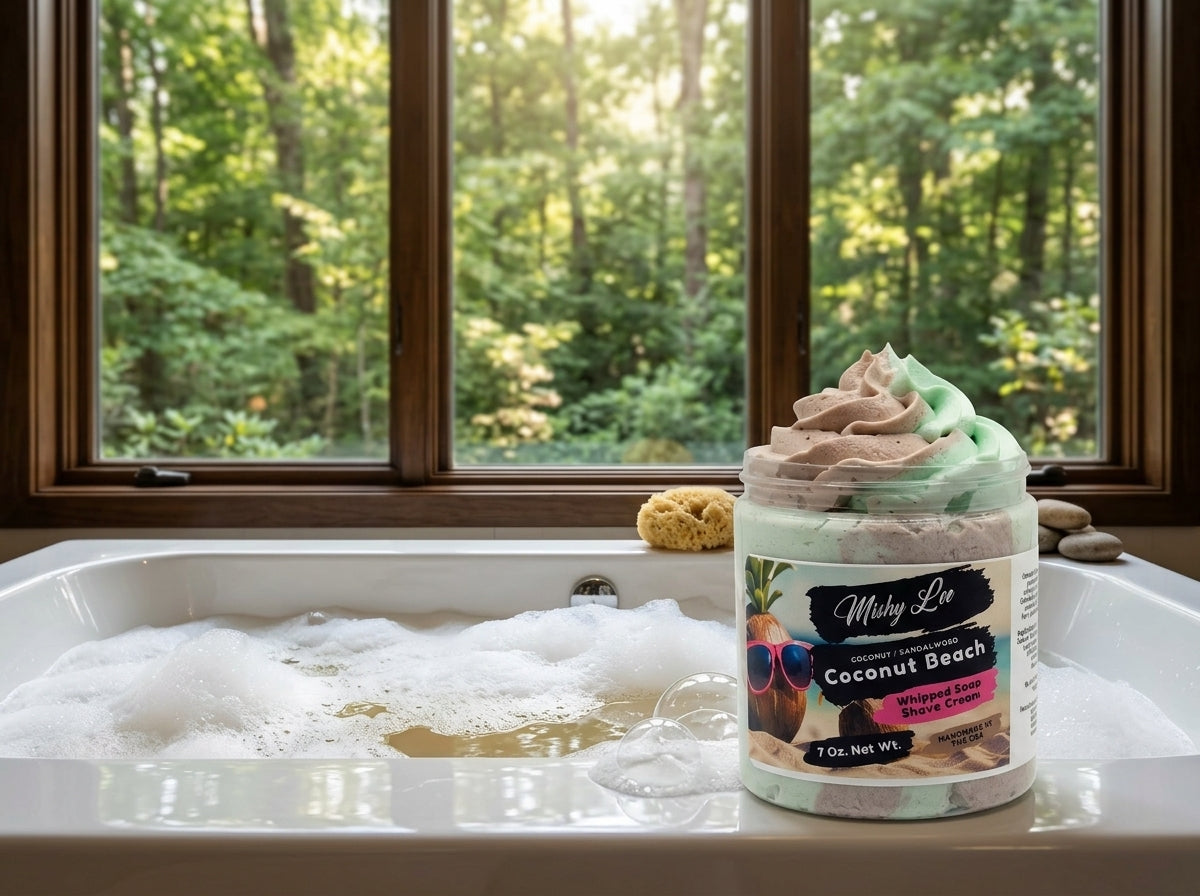 Coconut Beach Whipped Soap and Shave Cream Mishy Lee Boutique