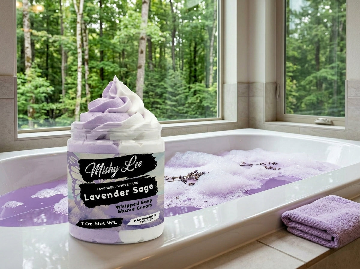 Lavender Sage Whipped Soap and Shave Cream Mishy Lee Boutique