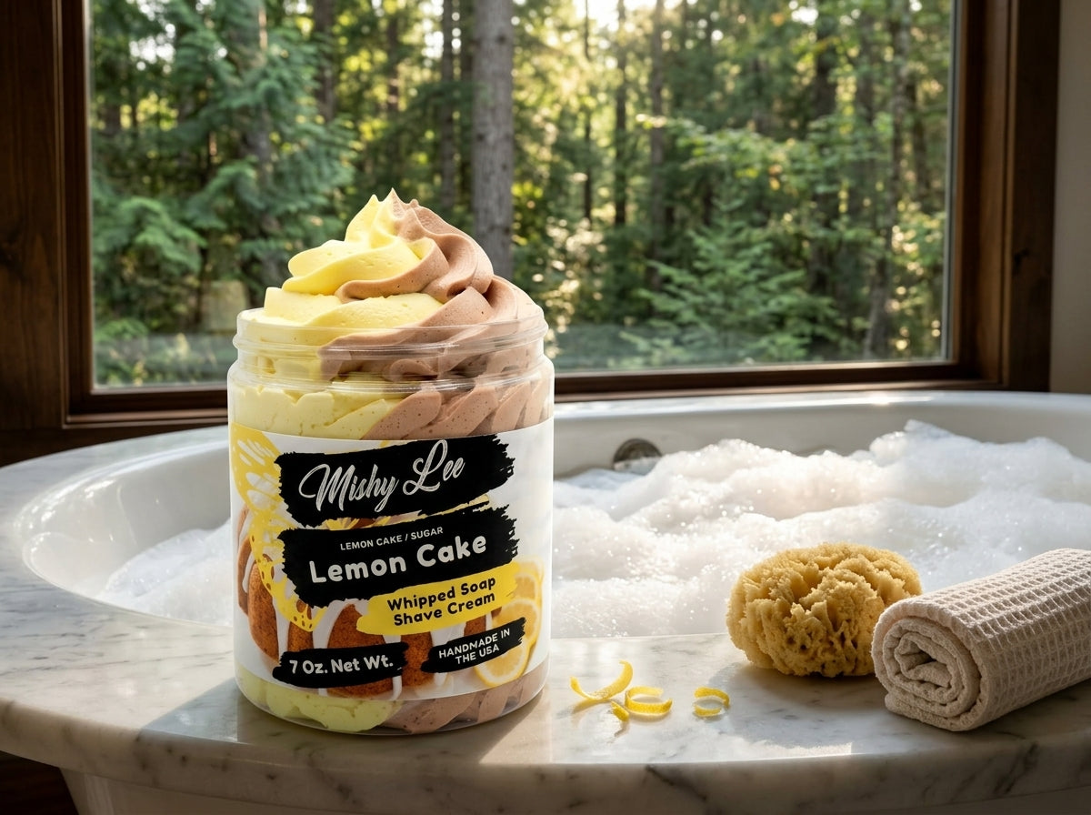 Lemon Cake Whipped Soap and Shave Cream Mishy Lee Boutique