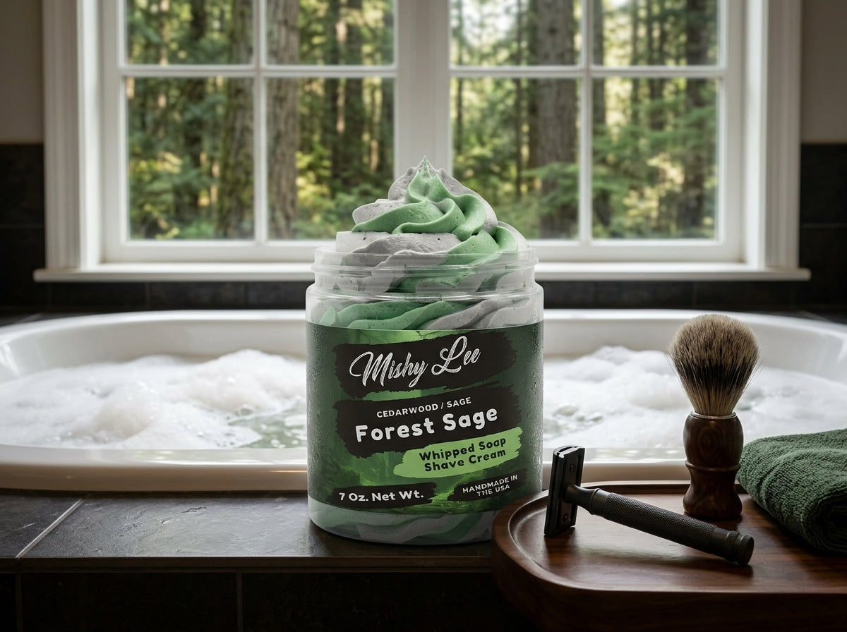Forest Sage Men's Whipped Soap and Shave Cream Mishy Lee Boutique