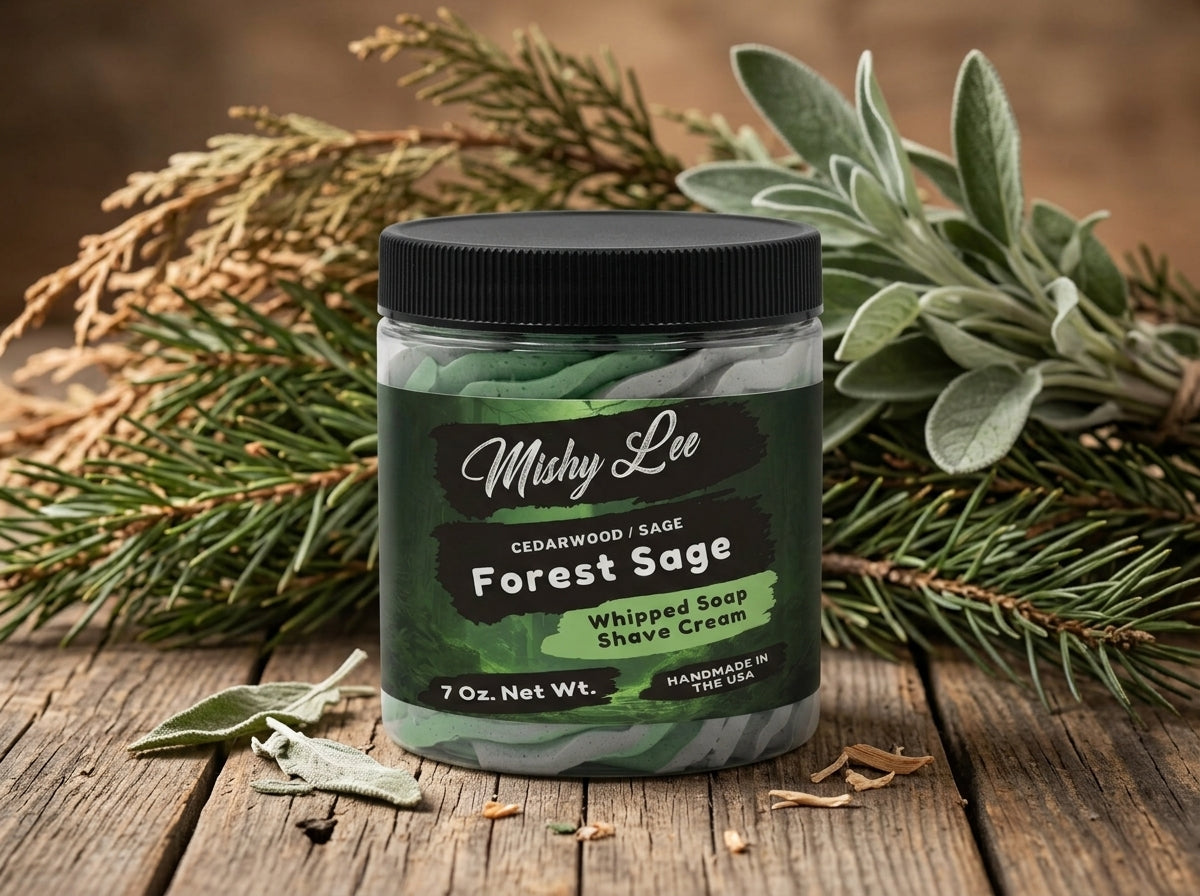Forest Sage Men's Whipped Soap and Shave Cream Mishy Lee Boutique
