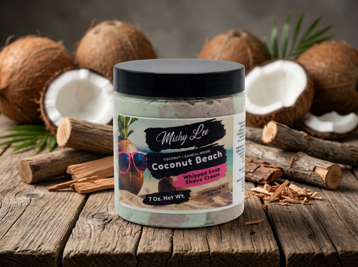 Coconut Beach Whipped Soap and Shave Cream Mishy Lee Boutique