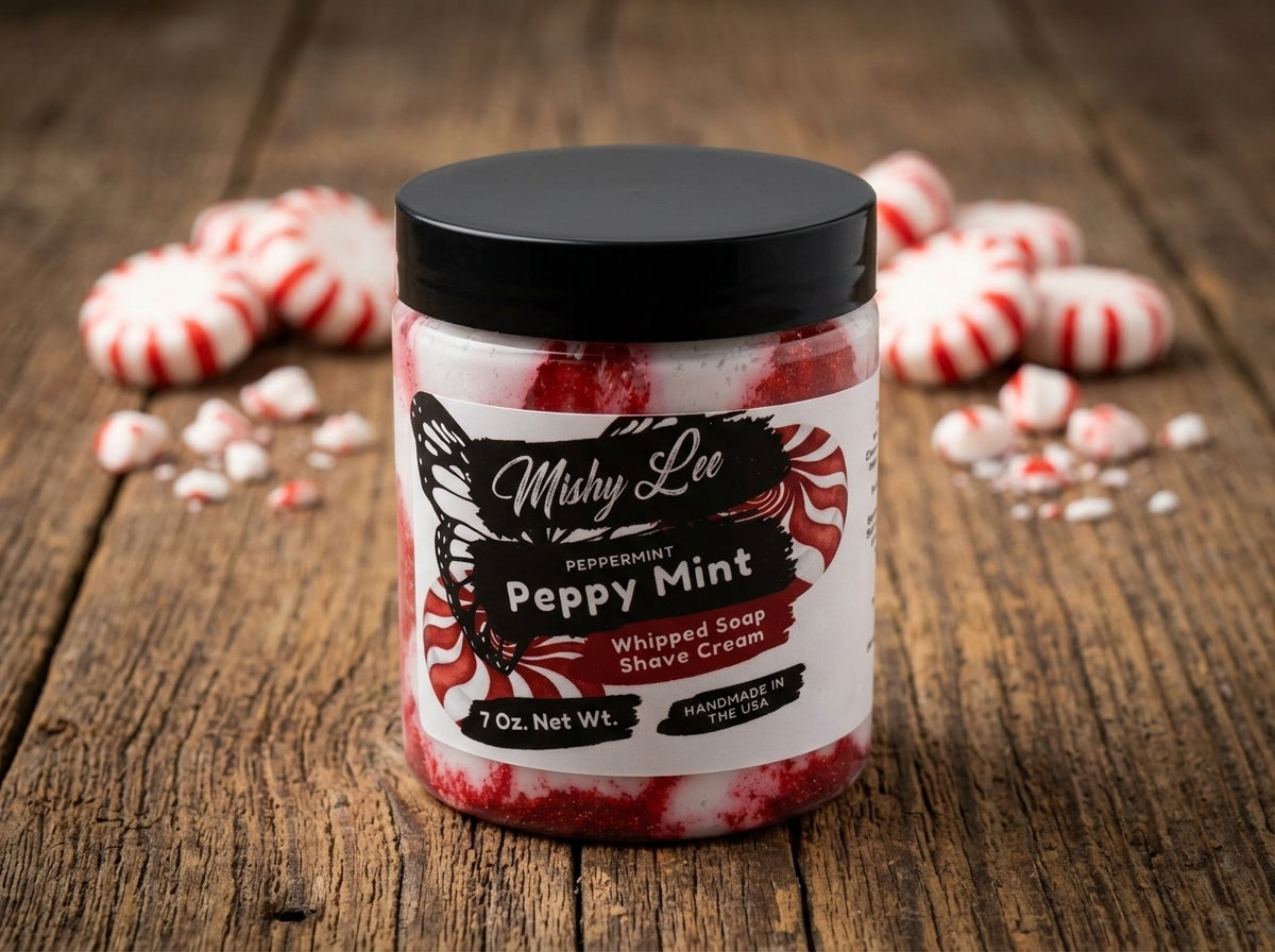 Peppy Mint Whipped Soap and Shave Cream Mishy Lee Boutique
