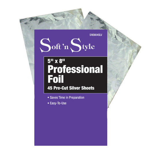 Soft 'N Style Pre-Cut Silver Foil Sheets - 5" x 8" - 45ct
