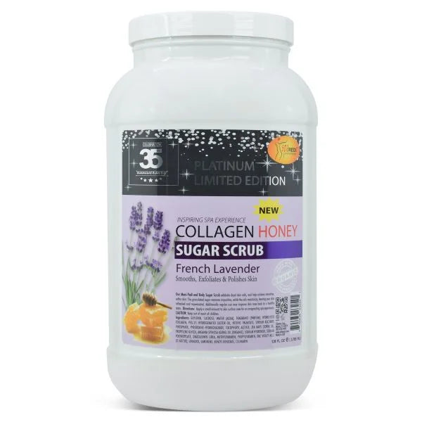French Lavender Collagen Sugar Scrub Gel - 128oz Lunali Nail Supply