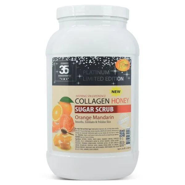 Orange Mandarin Collagen Sugar Scrub Gel - 128oz Lunali Nail Supply