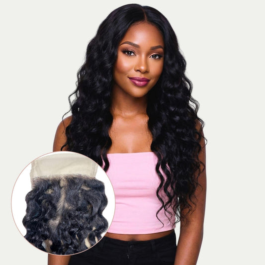 Spanish Wave 4x4 Transparent Lace Human Hair Closure Private Label