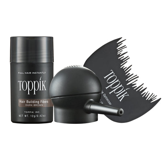 Toppik Hair Building Fibers Starter Kit Light Brown VIP Extensions