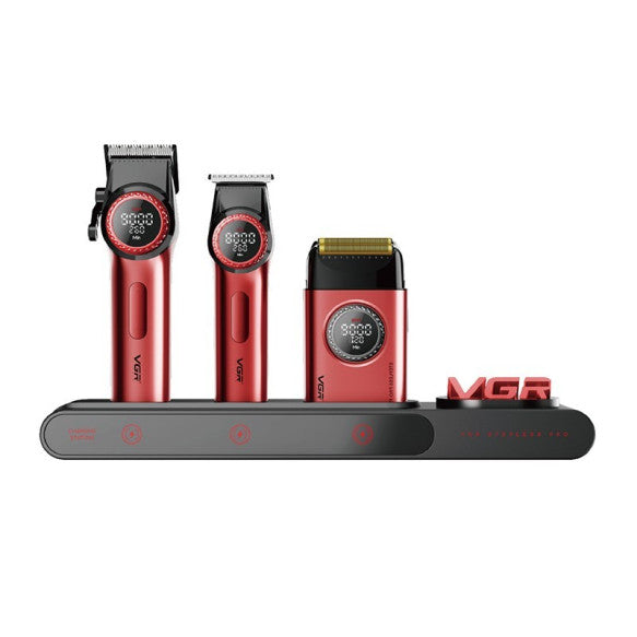 VGR STEPLESS PRO 3-IN-1 KIT - RED N.O.S. Barber Supply
