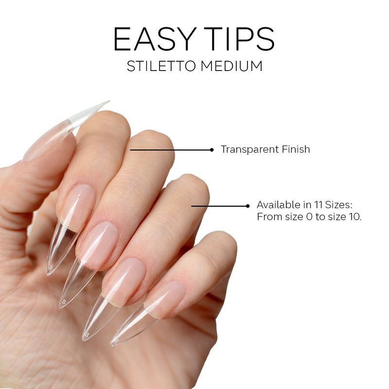 Easy Tips - Stiletto Medium Lunali Nail Supply