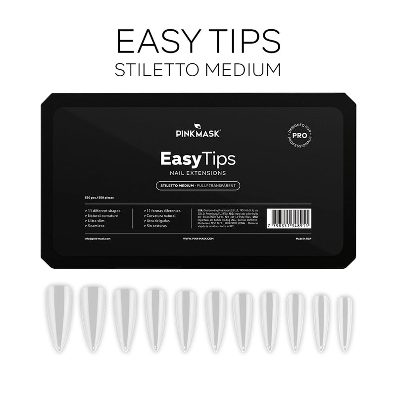 Easy Tips - Stiletto Medium Lunali Nail Supply