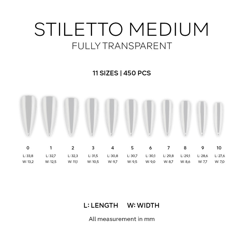 Easy Tips - Stiletto Medium Lunali Nail Supply