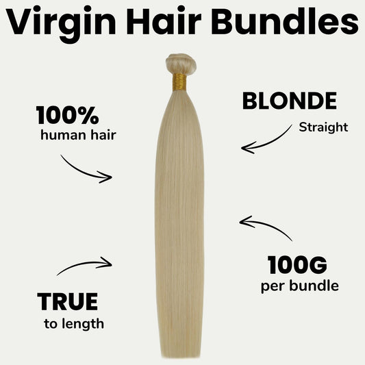 Straight Blonde 100% Human Hair Bundles Private Label