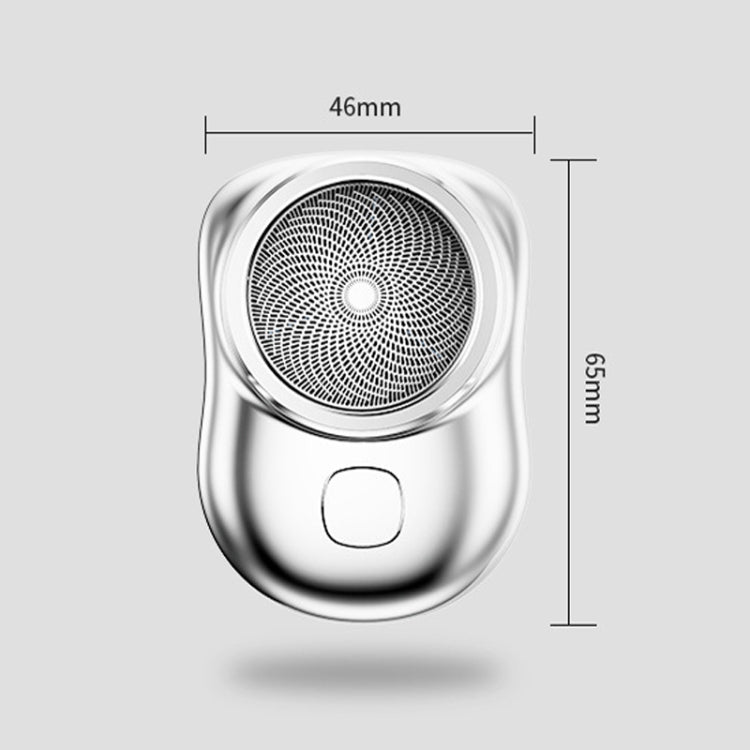 Electric Mini Shaver USB Rechargeable Waterproof Portable Razor(Black)