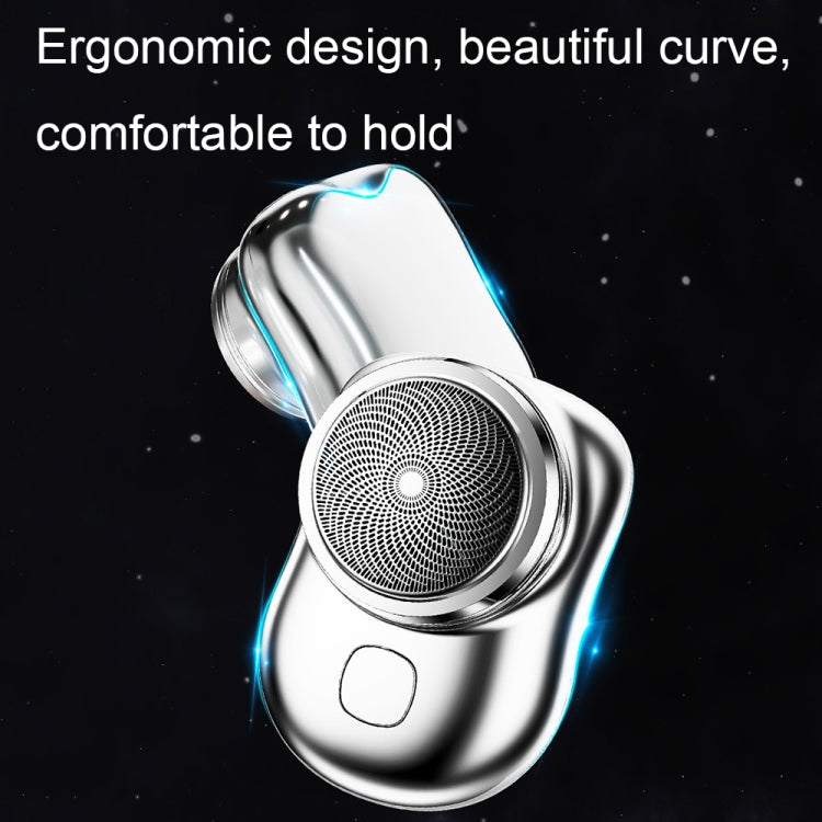 Electric Mini Shaver USB Rechargeable Waterproof Portable Razor(Black)