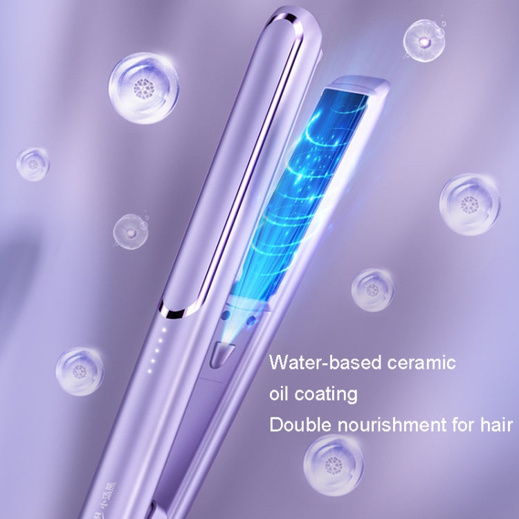 LTBEAR Negative Ion Straightening Curling Hair Wet and Dry Clipper Anti Hot Curling Iron, CN Plug(Ivory White) Salrog (Powered by Solnuance)