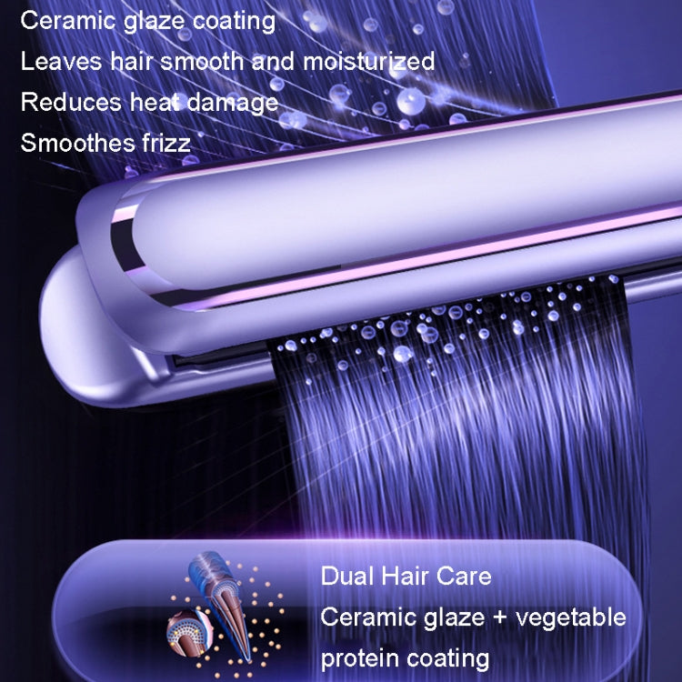 LTBEAR Negative Ion Straightening Curling Hair Wet and Dry Clipper Anti Hot Curling Iron, CN Plug(Ivory White) Salrog (Powered by Solnuance)