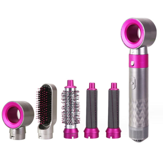 5 In 1 Hot Air Comb Automatic Curling Iron Curling & Straightening Hair Styling Comb Hair Dryer, Power: EU Plug Salrog (Powered by Solnuance)