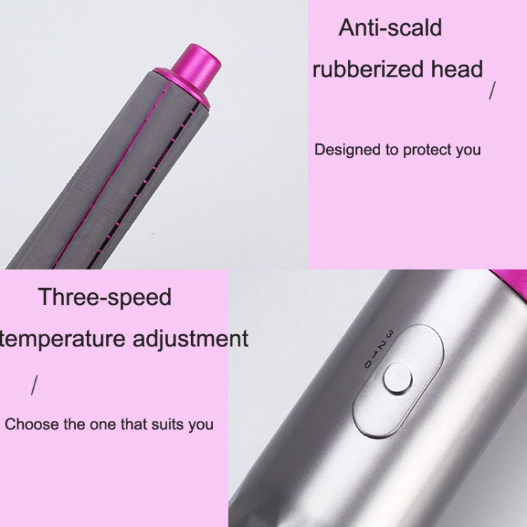 5 In 1 Hot Air Comb Automatic Curling Iron Curling & Straightening Hair Styling Comb Hair Dryer, Power: EU Plug Salrog (Powered by Solnuance)