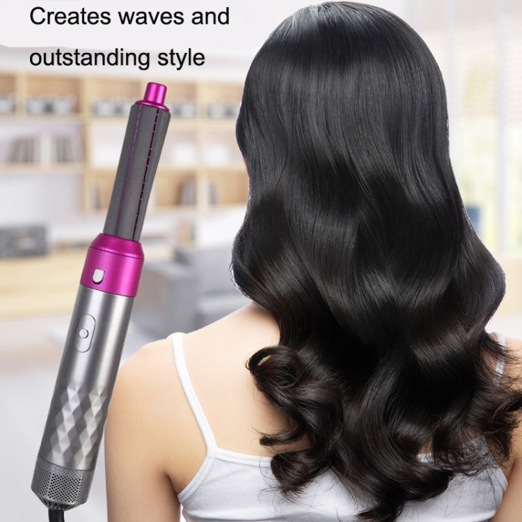 5 In 1 Hot Air Comb Automatic Curling Iron Curling & Straightening Hair Styling Comb Hair Dryer, Power: EU Plug Salrog (Powered by Solnuance)