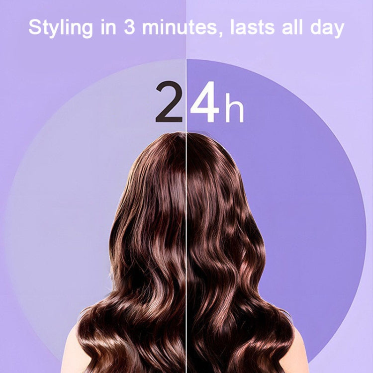 40mm Hair Curler Big Wave Negative Ion Essential Oil Coated Curling Iron,CN Plug(Taro Purple) Salrog (Powered by Solnuance)