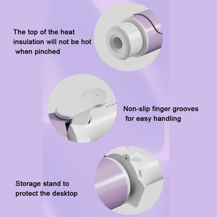 40mm Hair Curler Big Wave Negative Ion Essential Oil Coated Curling Iron,CN Plug(Taro Purple) Salrog (Powered by Solnuance)