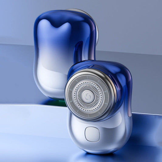 Three-Ring Knife Mesh Electric Men Shaver Travel Portable Mini Shaver, Color: Gradient Blue