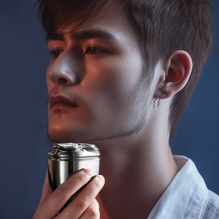 Mini Magnetic Head Shaver Smart LED Display Electric Shaver, Color: Black