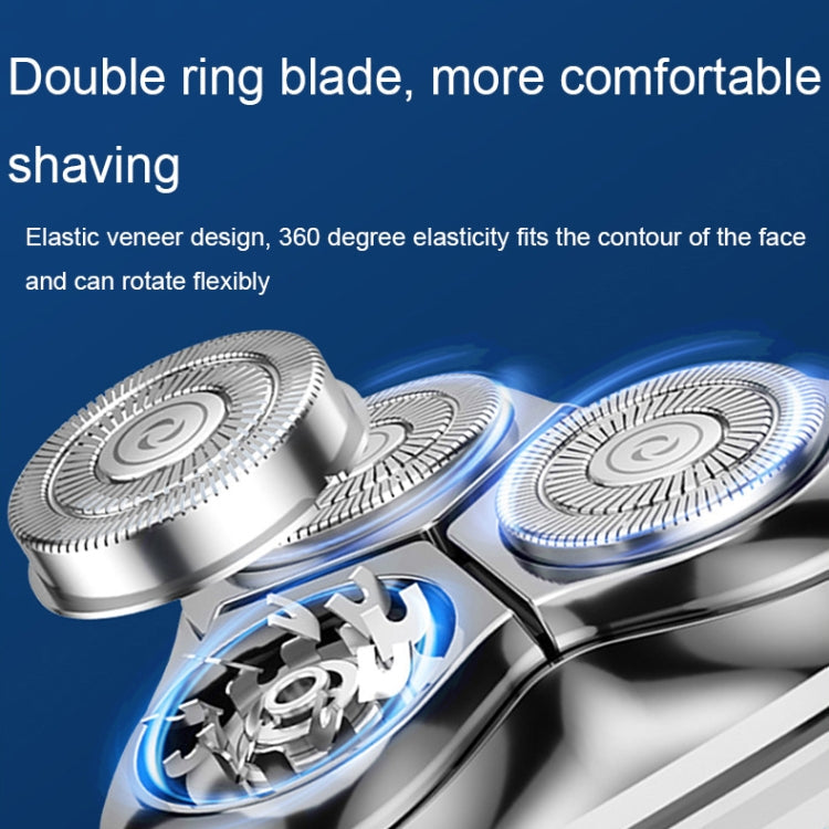 Mini Magnetic Head Shaver Smart LED Display Electric Shaver, Color: Black