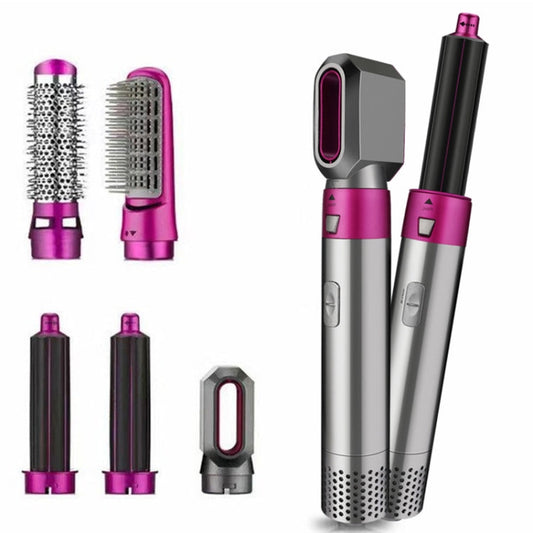 5 In 1 Hot Air Comb Automatic Curling Iron Square Model Hair Styling Comb Curling And Straightening, Plug: AU Plug Salrog (Powered by Solnuance)