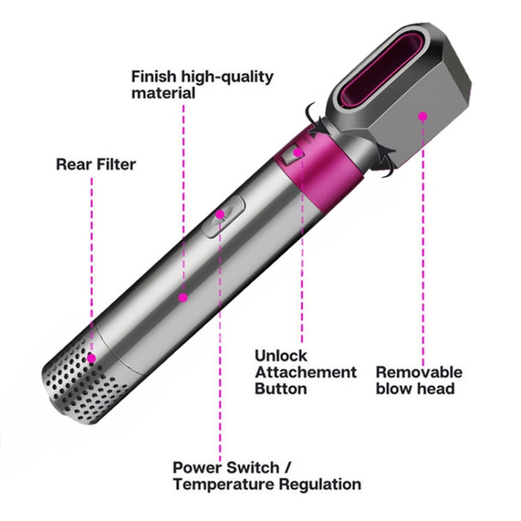 5 In 1 Hot Air Comb Automatic Curling Iron Square Model Hair Styling Comb Curling And Straightening, Plug: AU Plug Salrog (Powered by Solnuance)