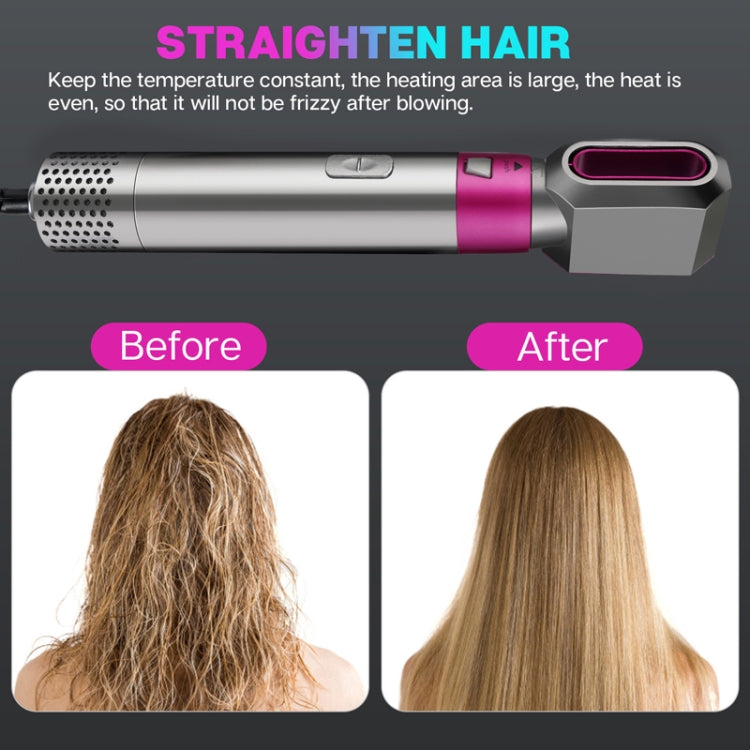 5 In 1 Hot Air Comb Automatic Curling Iron Square Model Hair Styling Comb Curling And Straightening, Plug: AU Plug Salrog (Powered by Solnuance)