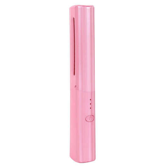 2 In 1 Portable USB Rechargeable Hair Curler Dual Usage Hair Straightening Comb(Pink) Salrog (Powered by Solnuance)