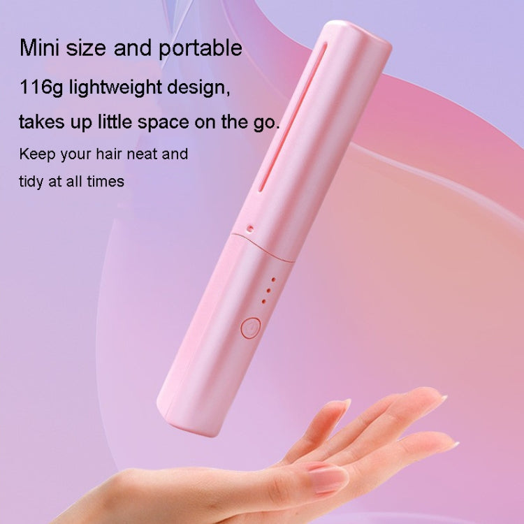2 In 1 Portable USB Rechargeable Hair Curler Dual Usage Hair Straightening Comb(Purple) Salrog (Powered by Solnuance)