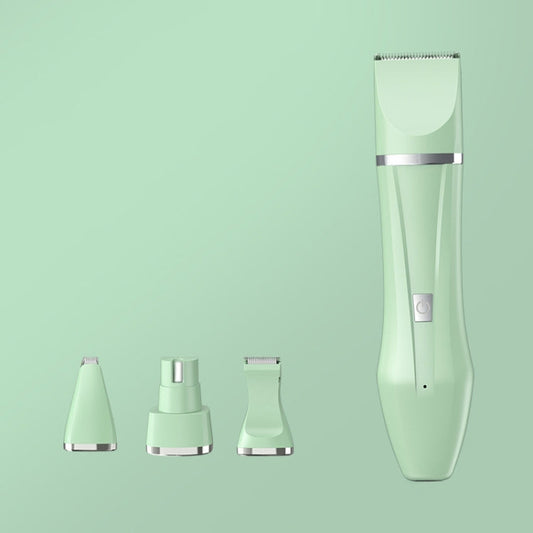 Multifunctional Pet Electric Shaver Cat And Dog Hair Clipper, Color: 4-in-1 Green
