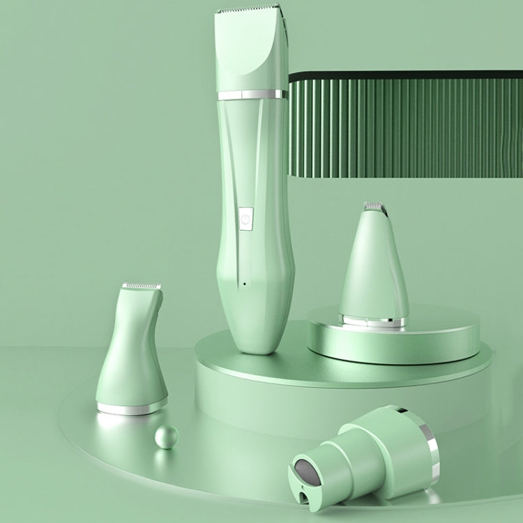 Multifunctional Pet Electric Shaver Cat And Dog Hair Clipper, Color: 3-in-1 Green